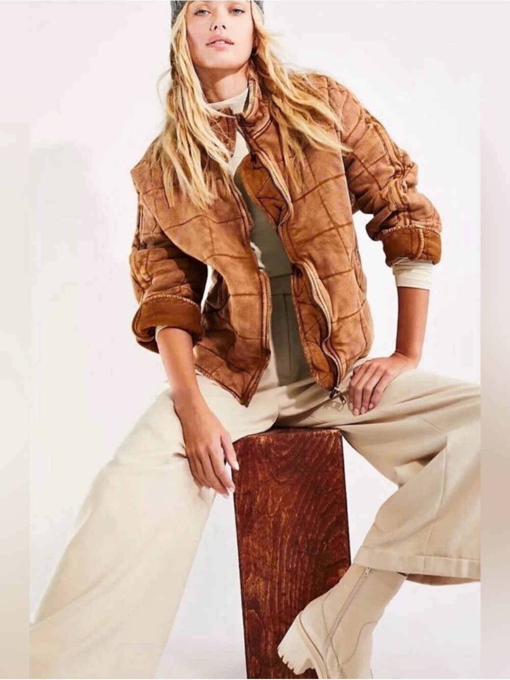 Free People, Dolman Quilted Knit Jacket, Small, like new